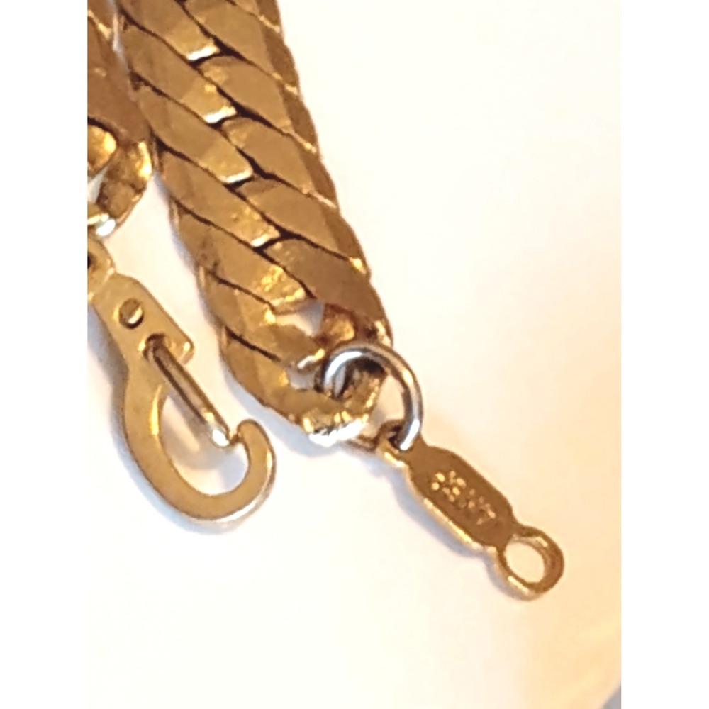 Vintage 24" Chain Necklace Liquid Gold 90s Y2K Snake Minimalist Clean Mob Wife - Picture 2 of 8